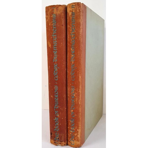 The Book of Durrow. Evangeliorum Quattuor Codex Durmachensis.Published Lausanne, Switzerland. 1960o. 2 volumes. Large folio. Limited edition (650) Volume 1 - plate volume illustrated in colour & vol 2 text. Fine Binding]. Rare