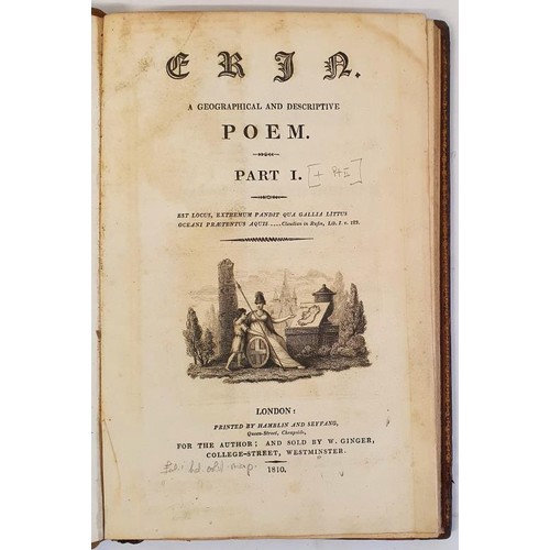 193 - Erin. A Geographical and Description Poem, In Two Parts. 8vo Full Leather. 1810. First Edn., hd. col... 