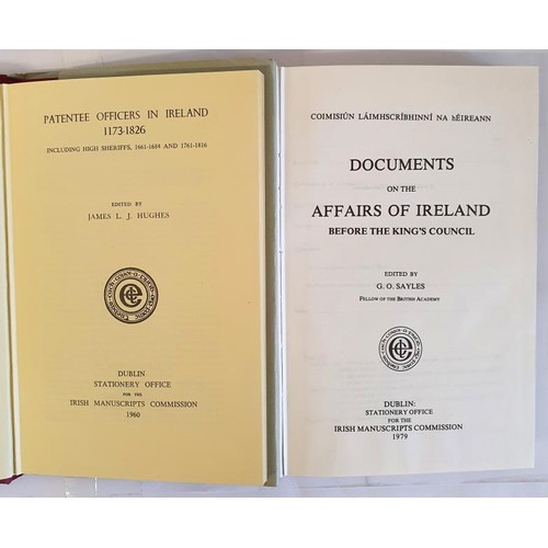 219 - Patentee Officers in Ireland 1173-1826 including High Sheriffs. Edited by Hughes. 1960. in dj. and D... 