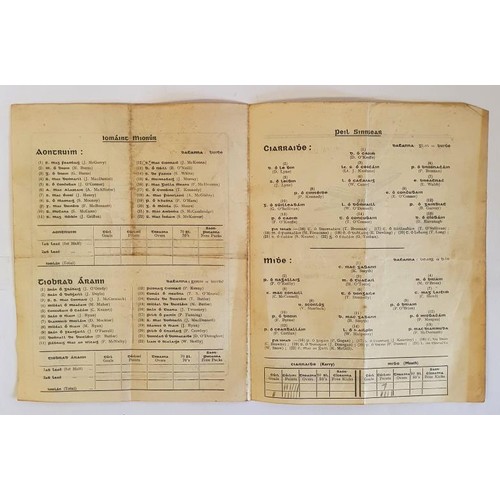 276 - 1947 All-Ireland Semi-Final Gaelic Football Programme. Clár Oifigiúil. Pairc an Chroca... 