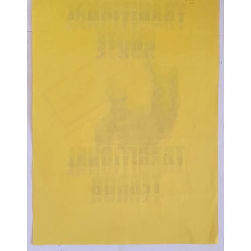 309 - Northern Ireland Troubles related. Original yellow poster measuring, 10 ½ by 8 inches, undate... 