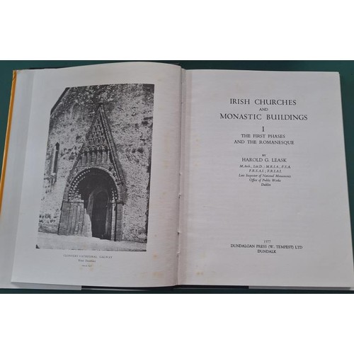 353 - Irish Churches and Monastic Buildings (2nd ed), complete in 3 vols. Harold G. Leask. All with dust-j... 