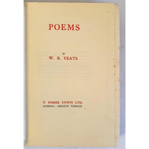 364 - W.B. Yeats Poems. 1922 Finely bound. Gilt spine designed by Sturge Moore