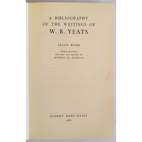 370 - Wade, Allan. Bibliography of the writings of W.B. Yeats. 1968. New and revised