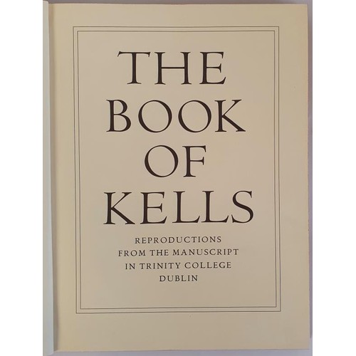 378 - Henry, Francoise. The Book of Kells: Reproductions from the Manuscript in Trinity College, Dublin. L... 