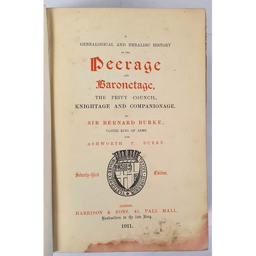 385 - Burke's Peerage, Baronetage & Knightage, 1911