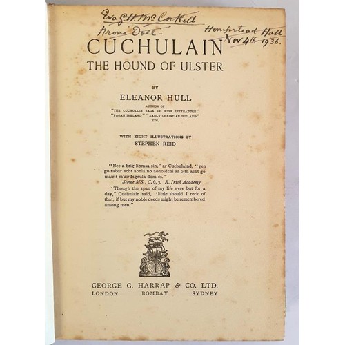 401 - Striking dust jacket. Cuchulainn The Hound of Ulster by Eleanor Hull. With 8 illustrations by Stephe... 