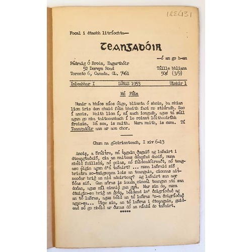 402 - An almost complete run of the Irish Language periodical Teangadóir. 1953 to 1960. No.1 to 36,... 