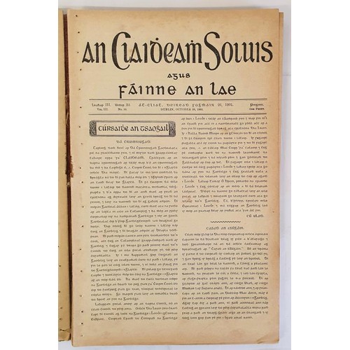 446 - An Claidheamh Soluis agus Fáinne an Lae. Baile Atha Cliath. Deireadh Foghmhair 26, 1901 to Mi... 