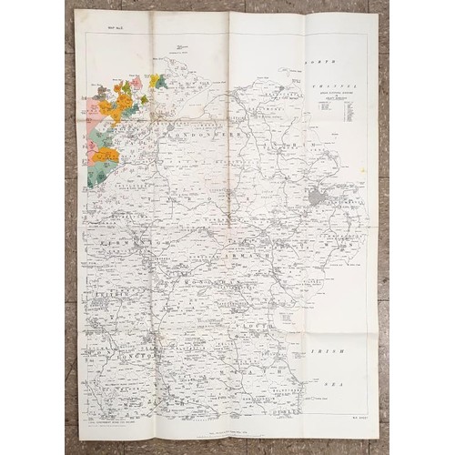 456 - Maps: Dublin Coloured. Showing Ten Bridges that crossed the Liffey and the Twenty wards at thie time... 