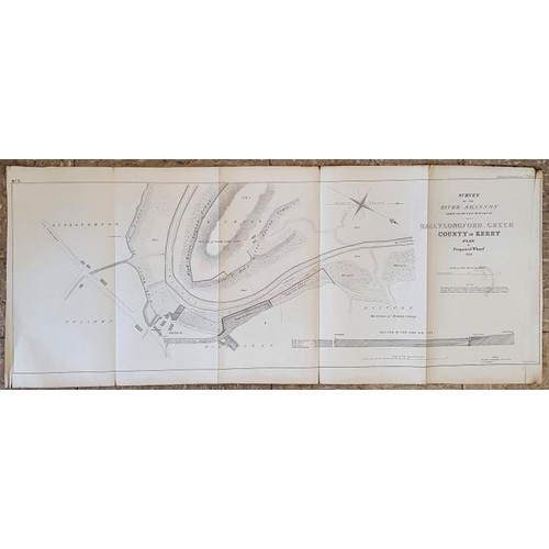 457 - [County Kerry 1837 Maps] Shannon Commission Report. Survey of the River Shannon. Tarbert Harbour; Ta... 