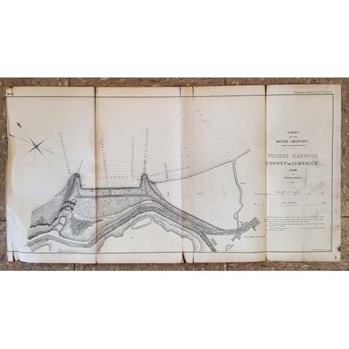 458 - [County Limerick 1837 Maps] Shannon Commission Report. Survey of the River Shannon. Foynes Harbour; ... 