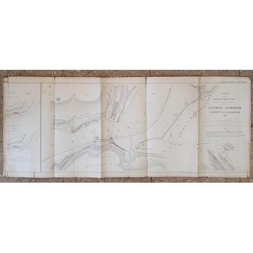 458 - [County Limerick 1837 Maps] Shannon Commission Report. Survey of the River Shannon. Foynes Harbour; ... 