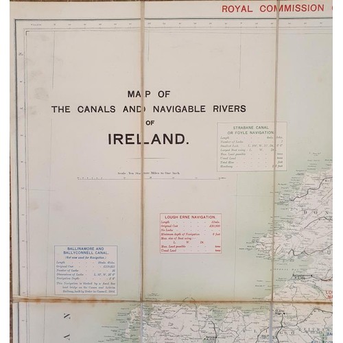 460 - MAP OF THE CANAL SYSTEMS & NAVIGABLE RIVERS OF IRELAND, 1906. Published by The Director General ... 