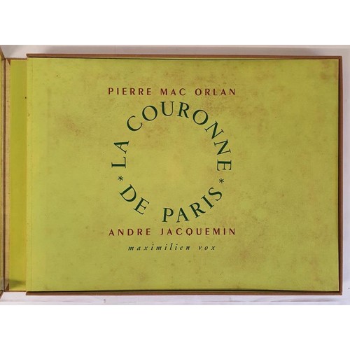 465 - MAC-ORLAN (PIERRE) La Couronne de Paris. Paris 1947. NUMBER 54 OF 150 COPIES from an overall edition... 