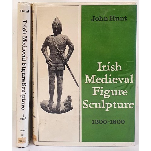 486 - Irish Medieval Figure Sculpture 1200 to 1600. John Hunt. Irish University Press. 2 volumes. Large fo... 