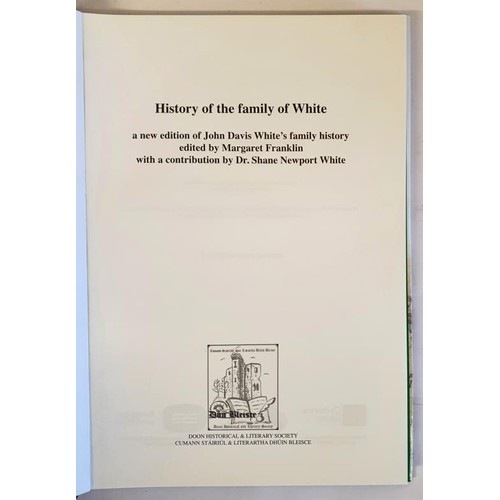 502 - History of the White Family edited by Margaret Franklin. Large format in dj. The White families of C... 