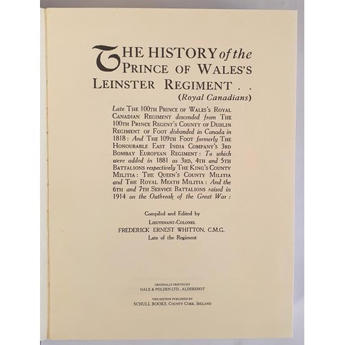 509 - The Prince of Wales's Leinster Regiment, Royal Canadians compiled and Edited by Lieutenant Col F E W... 