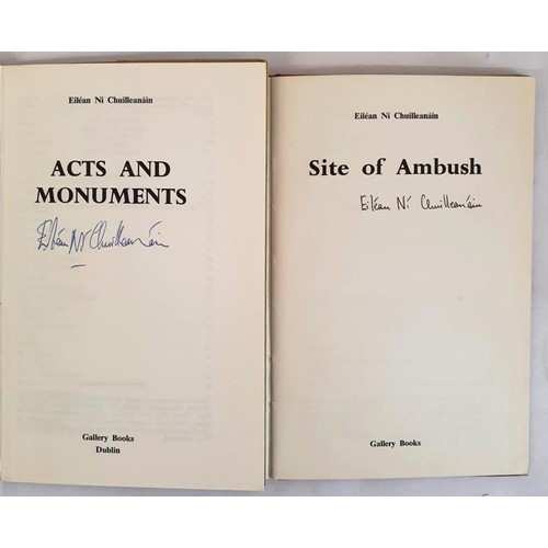 538 - Eiléan Ní Chuilleanáin; Acts and Monuments, Signed first edition, French flaps,... 