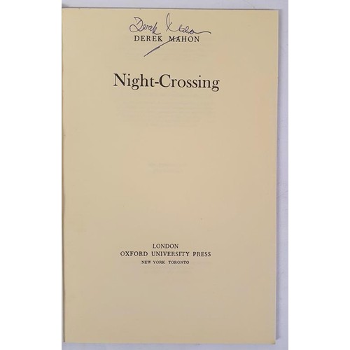 558 - Derek Mahon; Night-Crossing, Signed PB, Oxford University Press 1969