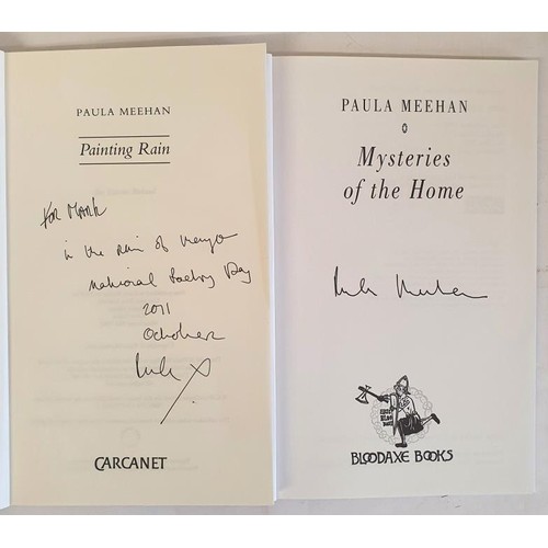 568 - Paula Meehan; Painting Rain, signed & dedicated first edition, first print PB, Carcanet 2009 ;My... 