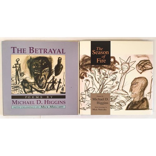 571 - Michael D. Higgins; The Betrayal, with Drawings by Mick Mulcahy, First edition, first print HB, Salm... 