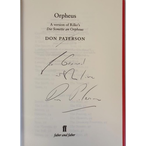 582 - Poetry: Orpheus by Don Paterson, 2006 SIGNED; Flight Into Reality by Rosemarie Rowley, 2010 SIGNED; ... 