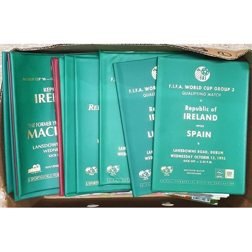 278 - Irish Football: An extensive collection of Irish International Football programmes ranging in date f... 