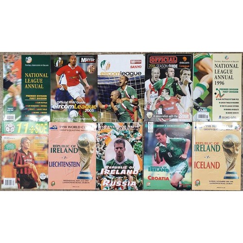 278 - Irish Football: An extensive collection of Irish International Football programmes ranging in date f... 