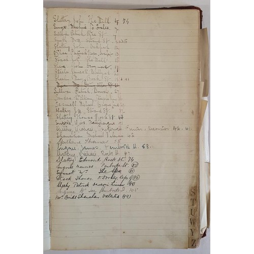 63 - Manuscript Ledger: W Hurley & Sons. Earliest entry 1907, last entry 1929,detailing building work... 