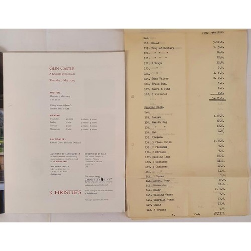 65 - Catalogue of Christies Sale of contents of Glin Castle, property of Desmond Fitzgerald, The Knight o... 