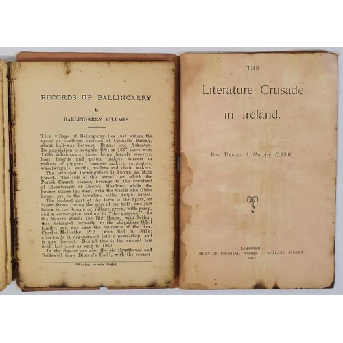 70 - Records of Ballingarry, Limerick Diocese. Rev. G. F. Hilton. McKerns. 1928 and the Literature Crusad... 