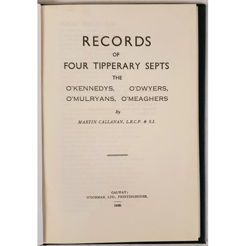 80 - Four Tipperary Septs. The O’Kennedys, O’Dwyers, O’Mulryans, O’Meaghers by Ma... 