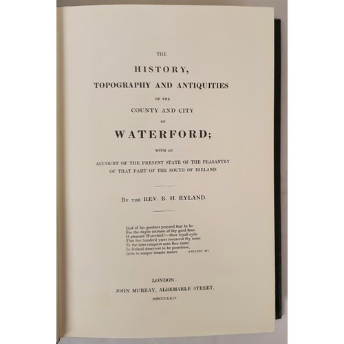 82 - [Limited edition Waterford history in special binding] History, Topography and Antiquities of Waterf... 