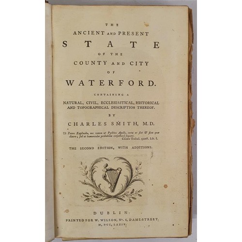 83 - Charles Smith. The Ancient and Present State of the County and City of Waterford. 1774. Folding maps... 