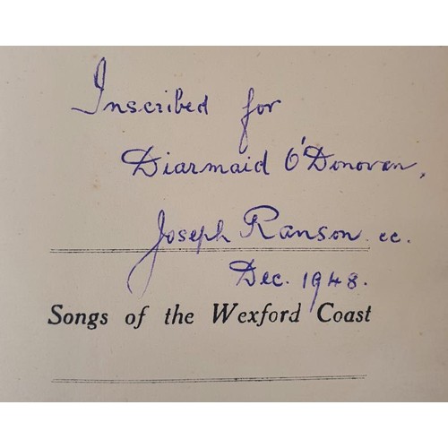 84 - Songs of the Wexford Coast by Ranson, Joseph (Ed.) Published by Redmond Bros., Enniscorthy, 194... 