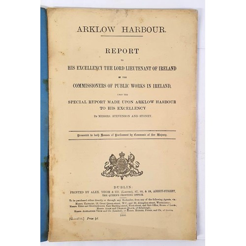 86 - Report to His Excellency The Lord Lieutenant of Ireland upon Arklow Harbour by Stevenson & Sween... 