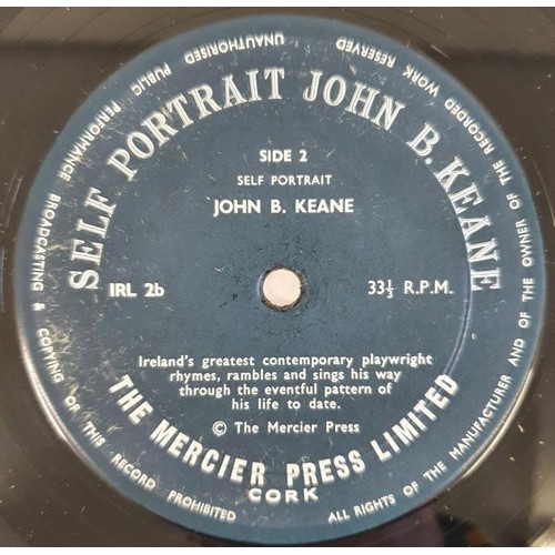 109 - John B. Keane; Self Portrait, a long playing record, signed & dedicated on album cover by John B... 