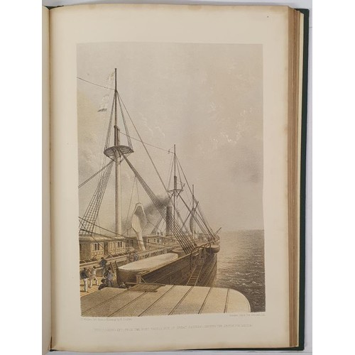 123 - W. H. Russell. The Atlantic Telegraph. c.1865. 1st. Colour frontis, 24 tinted lithographs, and chart... 