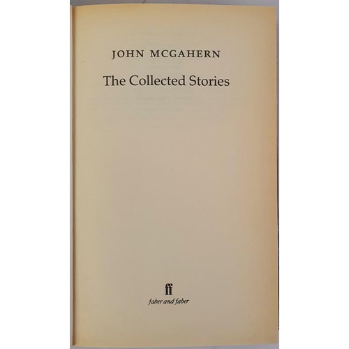 133 - McGahern, John. Collected Stories. Paul Durcan's copy. SIGNED presentation copy from John McGahern t... 