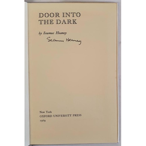 144 - Seamus Heaney; Door into the Dark, Signed first edition, first print, HB, Oxford University Press 19... 