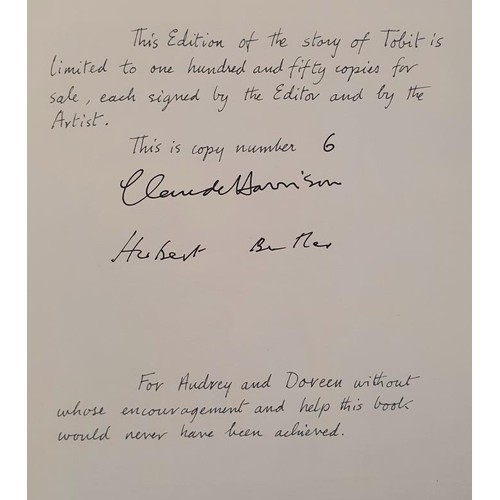 222 - The Story of the Tobit– Hubert Butler & Claude Harrison. Published 1970. Signed Limited ed... 