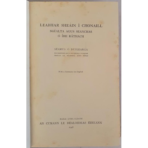 255 - Ó Duillearga, Séamus. Leabhar Sheáin Í Chonaill. Folklore of Ireland Soc... 