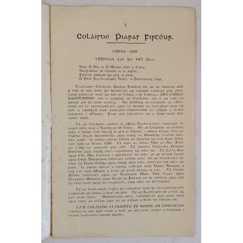 269 - Coláisde Piaras Firtéur. (I Bfíor Gardealtact Ciarraige) Baile 'n Firtéu... 