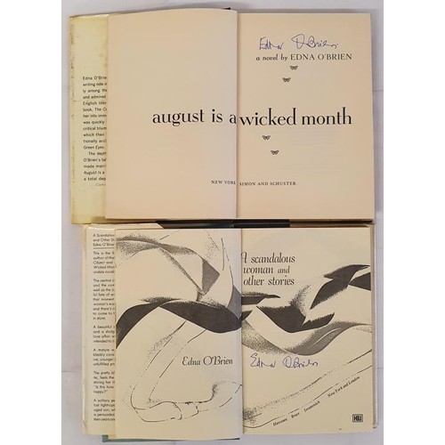 282 - Edna O’Brien; August is a Wicked Month, Signed first US edition, first print, HB, Simon and Sc... 