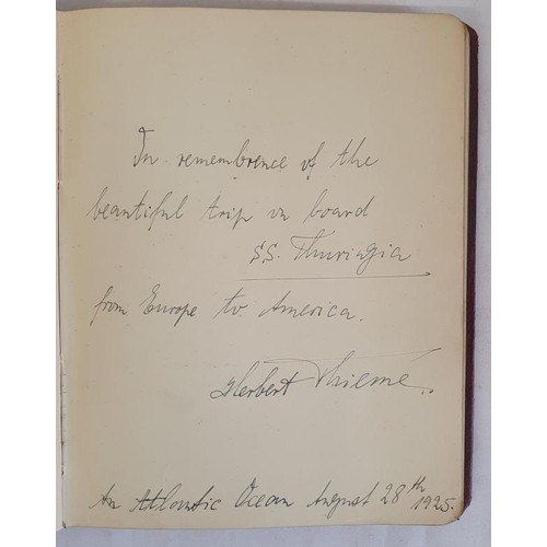 320 - Autograph Book. Soldiers Of Cumann na mBan Card Signed by Eámonn De Valera; an eight verse ty... 