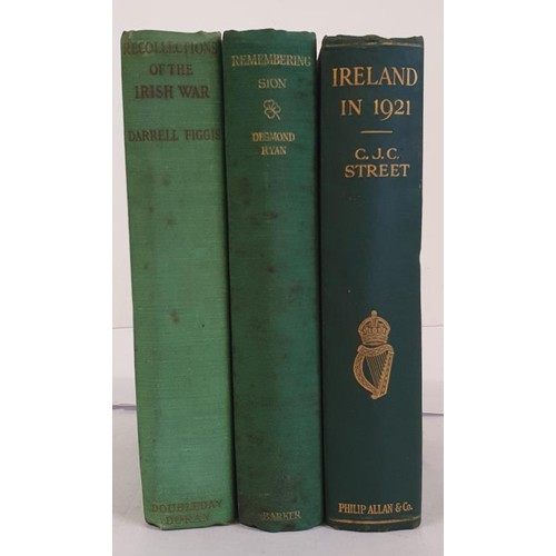 324 - Ireland In 1921 by C. J. C. Street, 1922, First Edition; Remembering Sion, A Chronicle of Storm and ... 