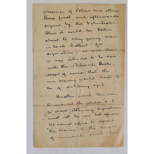 361 - Austin Stack: Manuscript Letter dated 8/4/1918 on headed note paper of The Clarence Hotel in which h... 