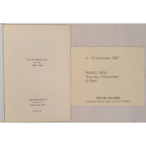 388 - Louis Le Brocquy. Fine Art catalogue. The Kerlin Gallery Jan. 1991. 11 colour plates with introducti... 