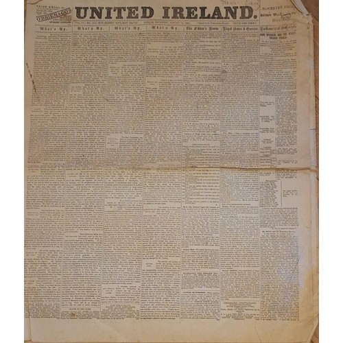 396 - Bundle of thirty copies of the Parnellite paper ‘United Ireland’, mostly from the 1884. ... 